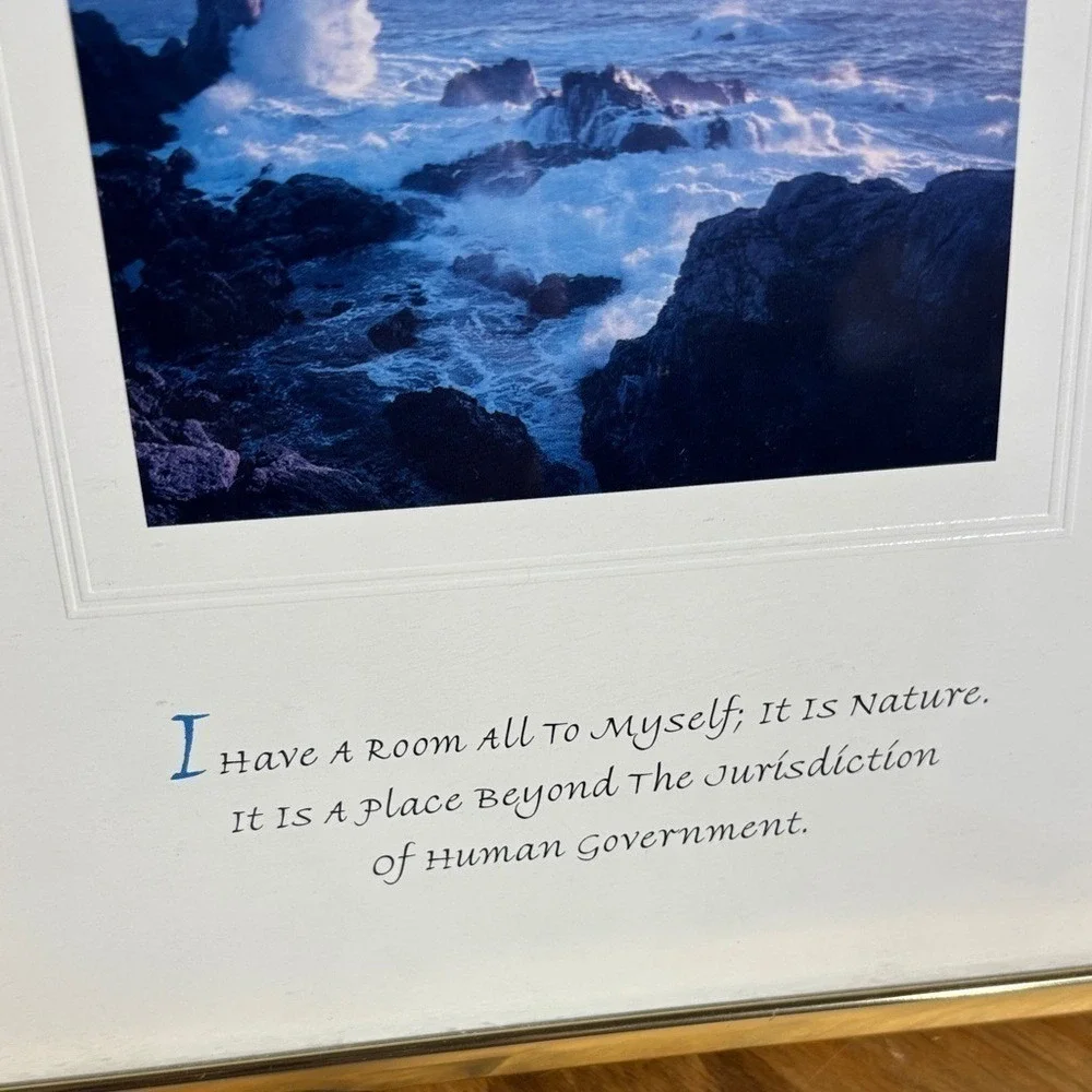 Successories Ocean Waters Nature Metal Framed Desktop Motivational Print GIFT